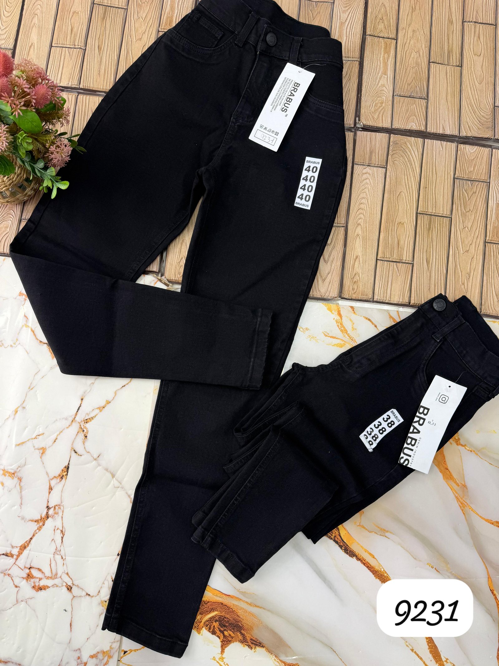 PANTALON JEANS NEGRO P/DAMA BRABUS B-03