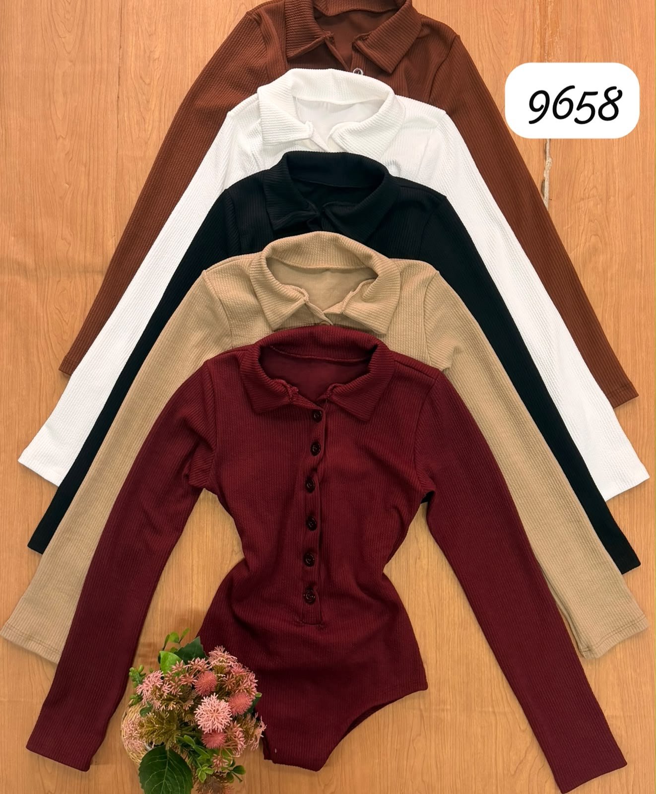 BODYS CREPE CON VARIOS BOTONES 9658